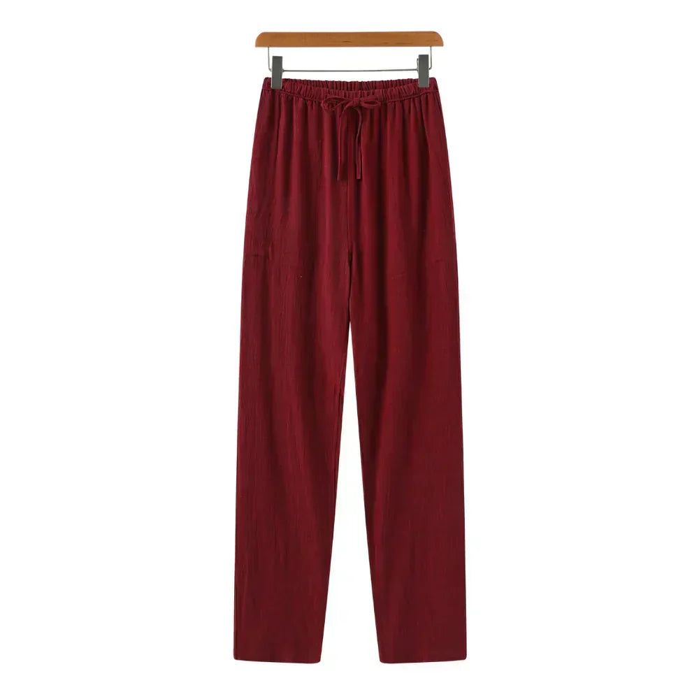 Slim Fit Linen Trousers