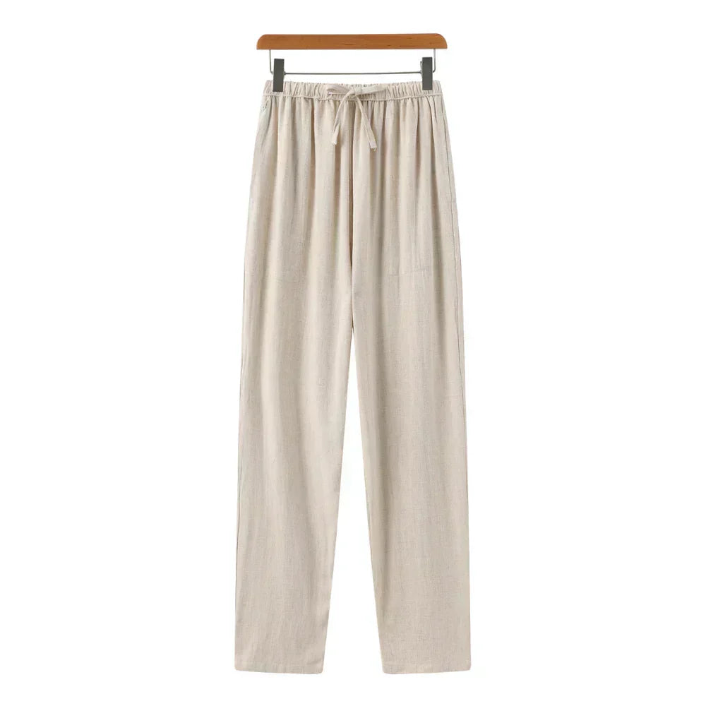 Slim Fit Linen Trousers