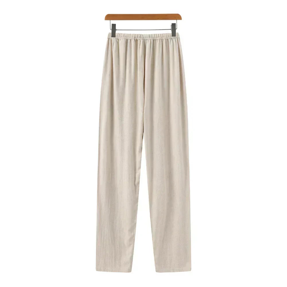 Slim Fit Linen Trousers