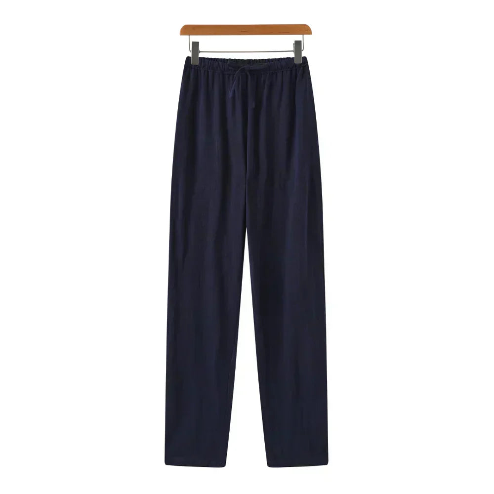 Slim Fit Linen Trousers