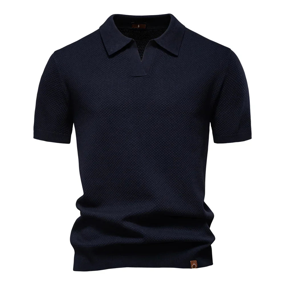 Jacquard Knit Polo Shirt