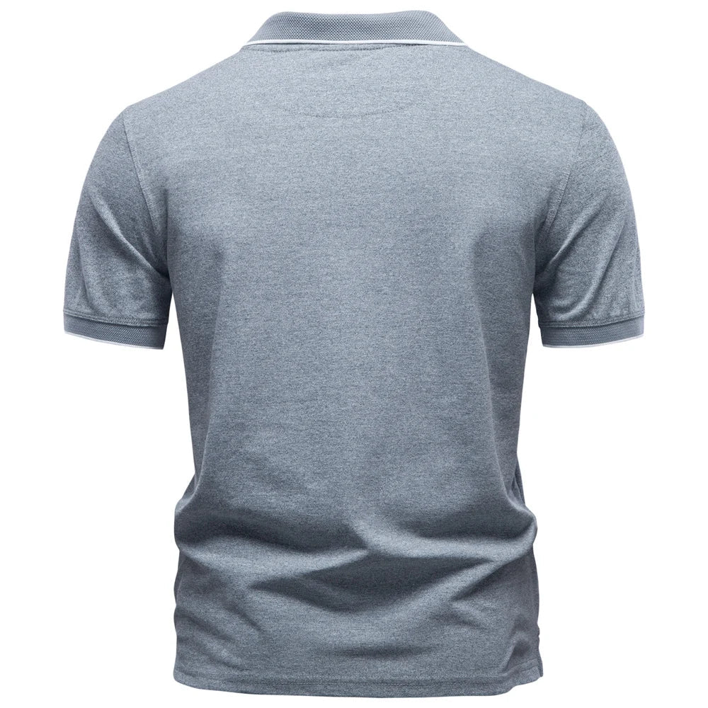 Zip Neck Cotton Polo