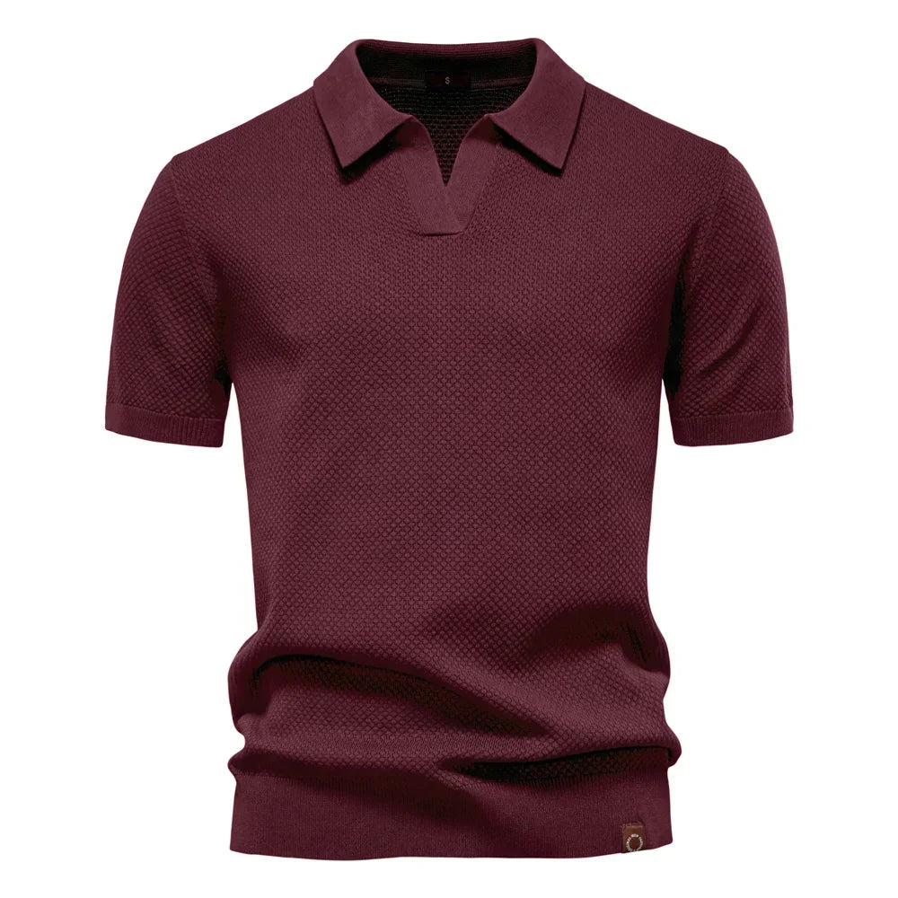 Jacquard Knit Polo Shirt