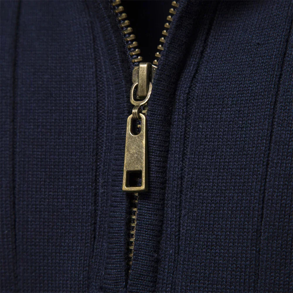 Zip-Up Knit Jumper
