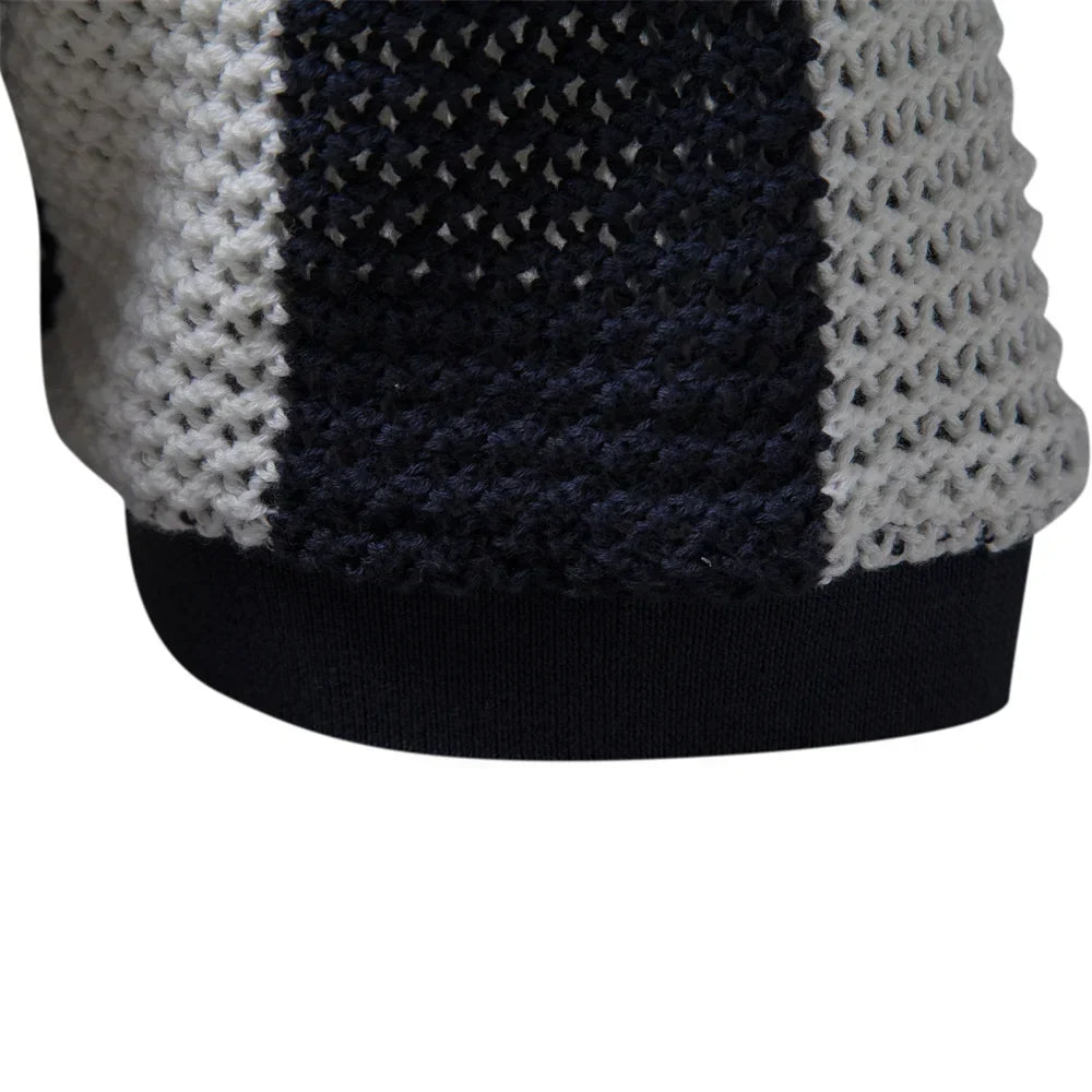 Open Weave Stripe Polo