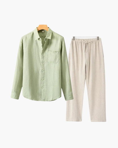 Linen Shirt and Trouser Set (Long Sleeve)