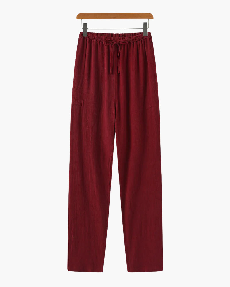 Slim Fit Linen Trousers