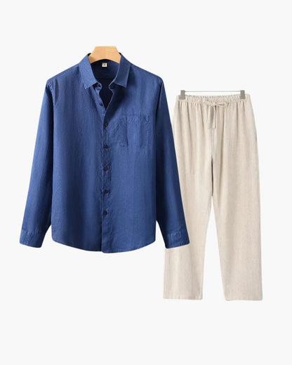 Linen Shirt and Trouser Set (Long Sleeve)