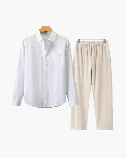 Linen Shirt and Trouser Set (Long Sleeve)