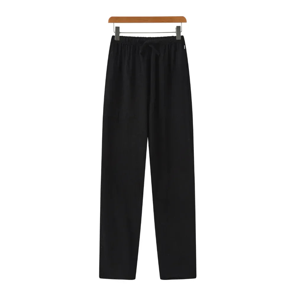 Slim Fit Linen Trousers