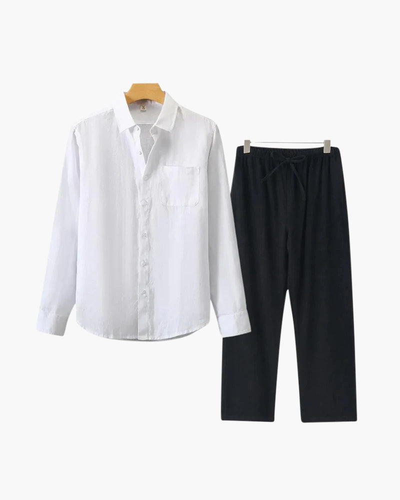 Linen Shirt and Trouser Set (Long Sleeve)