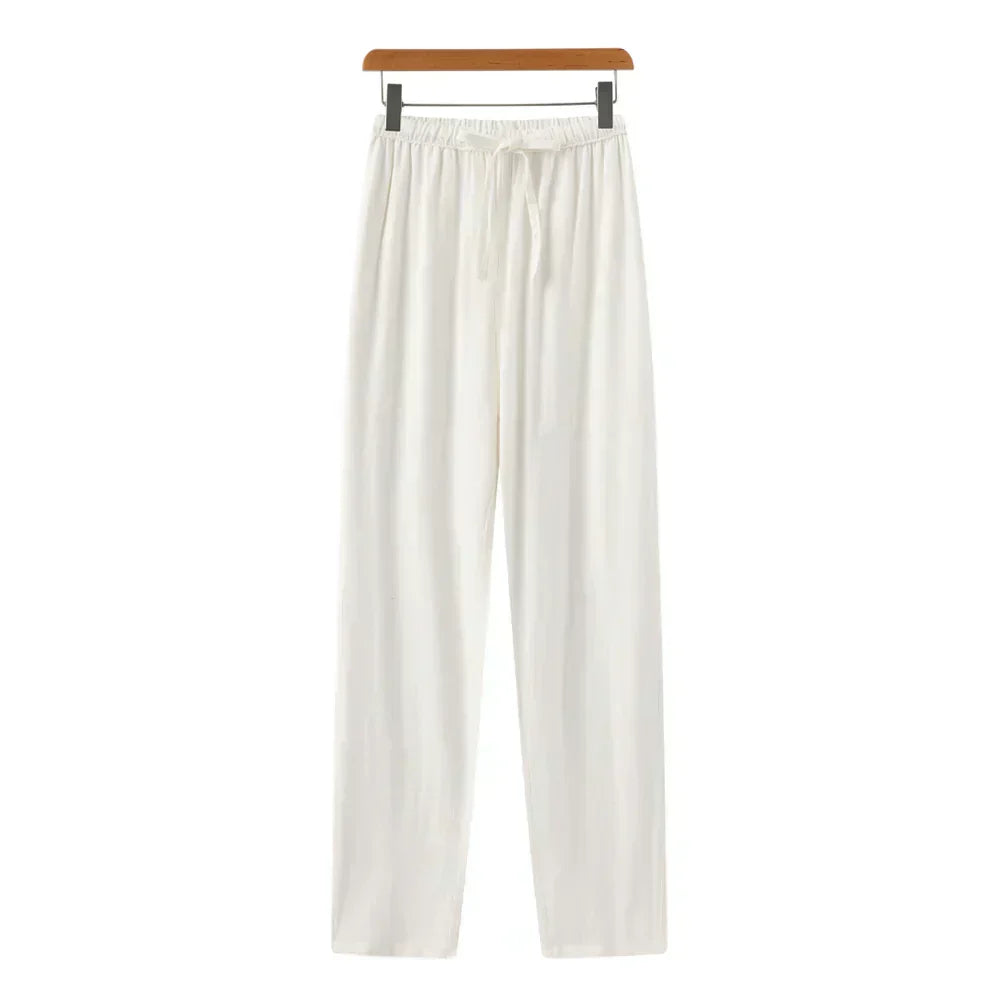 Slim Fit Linen Trousers