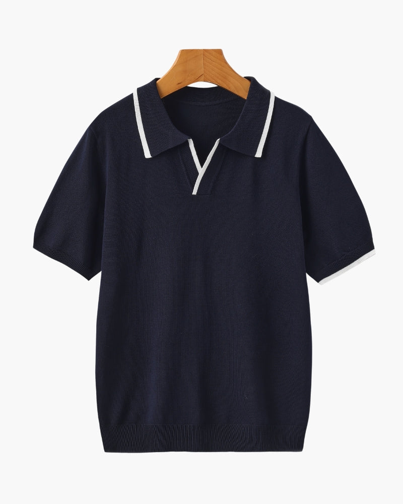 Navy Contrast Trim Polo