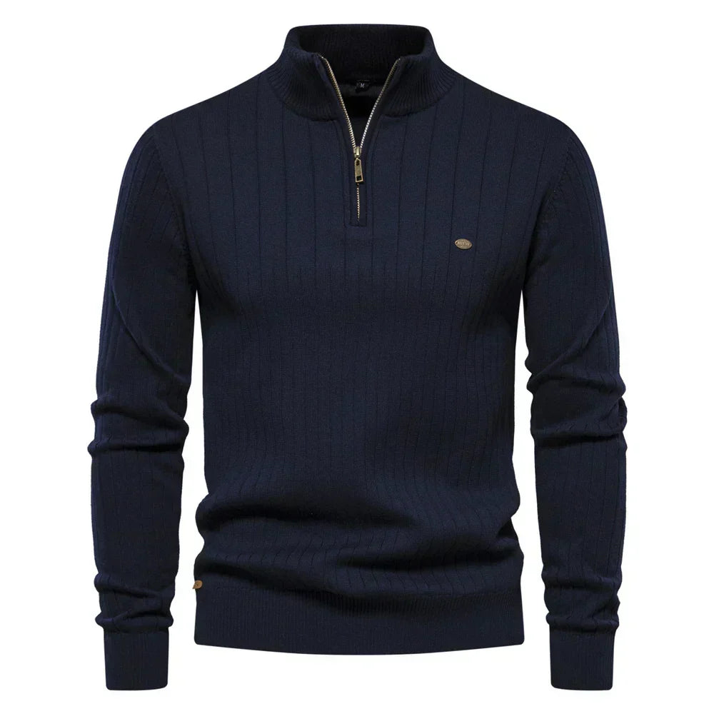 Zip-Up Knit Jumper