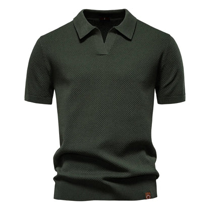 Jacquard Knit Polo Shirt