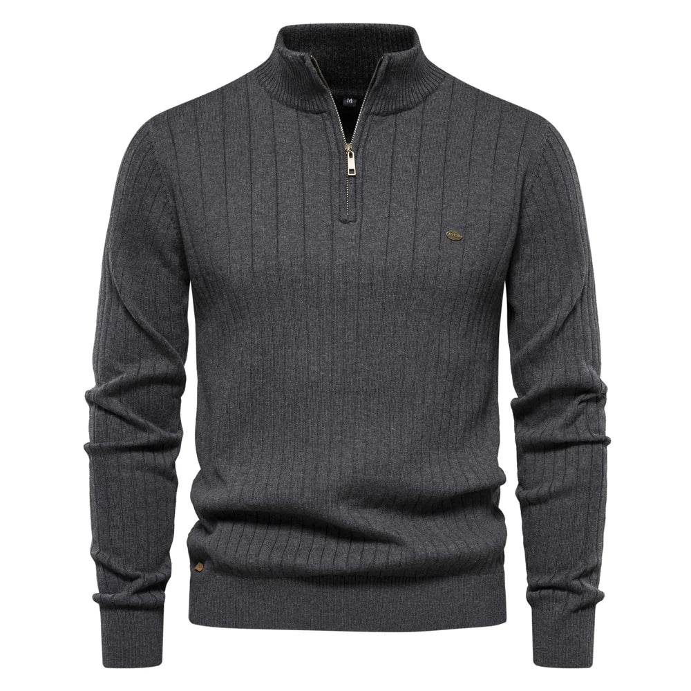 Zip-Up Knit Jumper