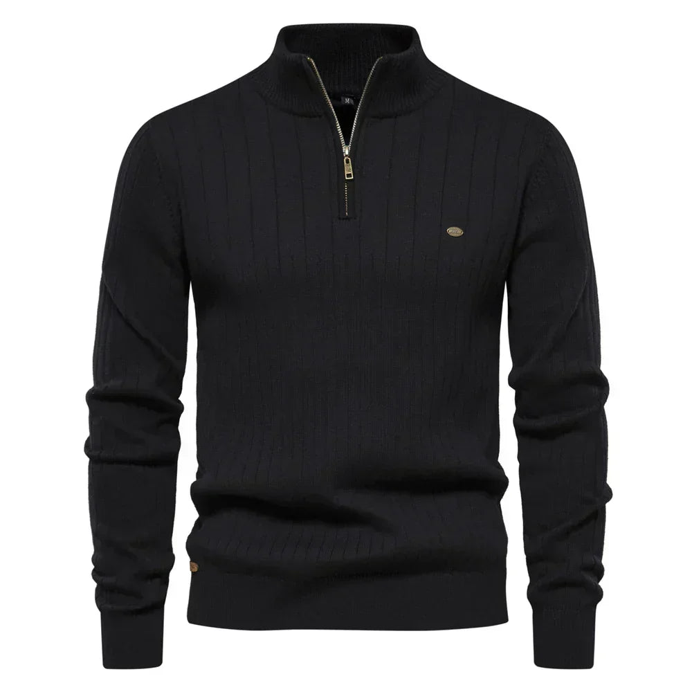 Zip-Up Knit Jumper