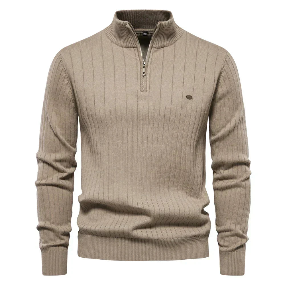 Zip-Up Knit Jumper