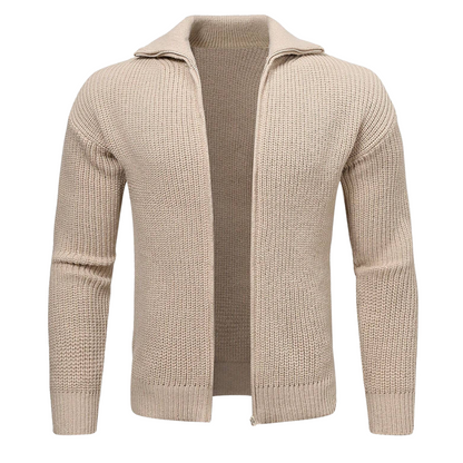 Zipped Knit Cardigan